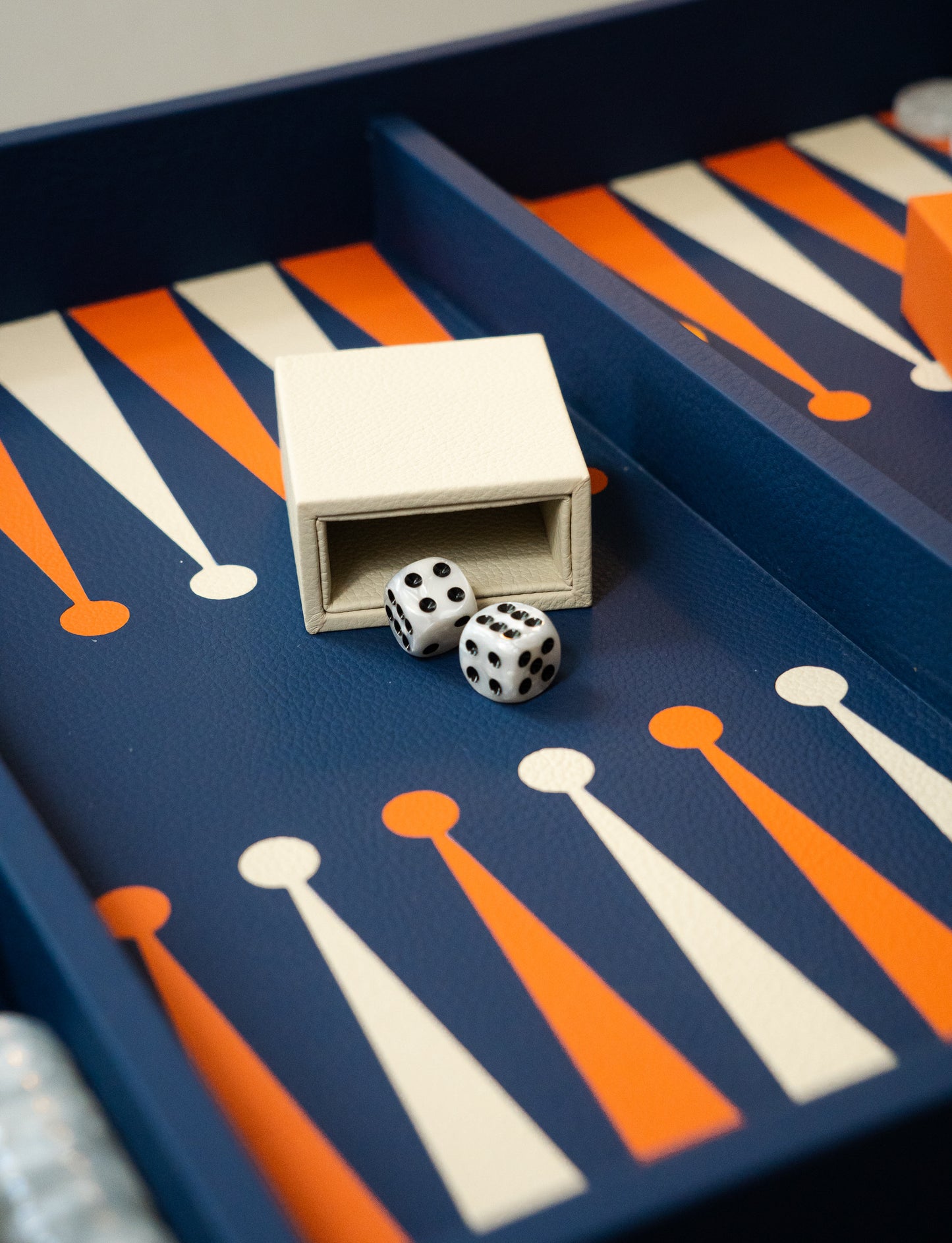 Leather Game Table Blue