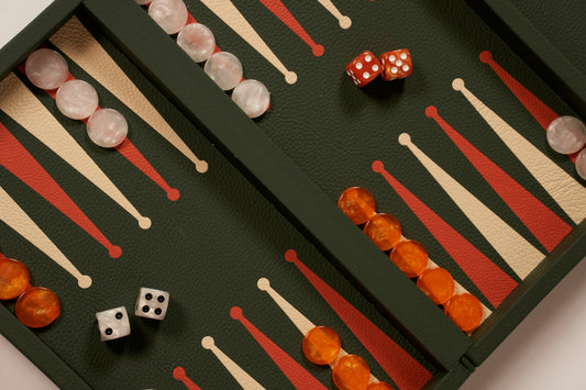 Booklet Backgammon Green
