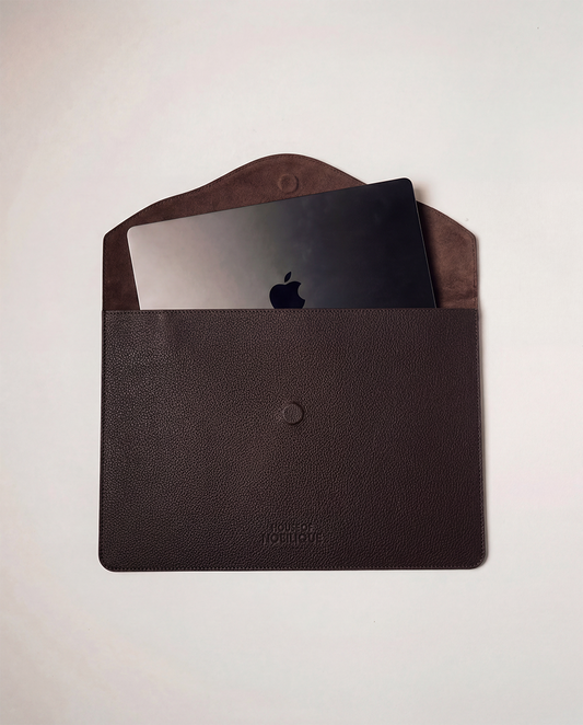 The Leather Envelope Sleeve Brown