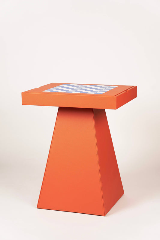 Leather Game Table Orange
