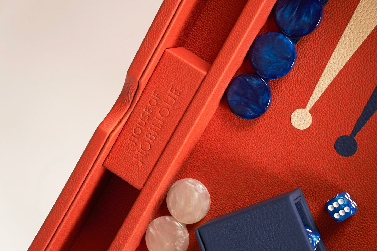 Leather Game Table Orange