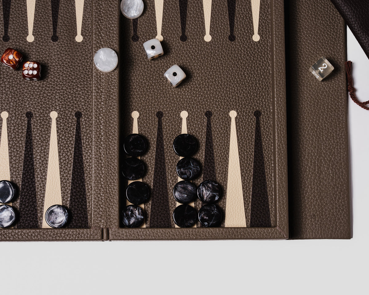 Booklet Backgammon Taupe