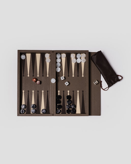 Booklet Backgammon Taupe