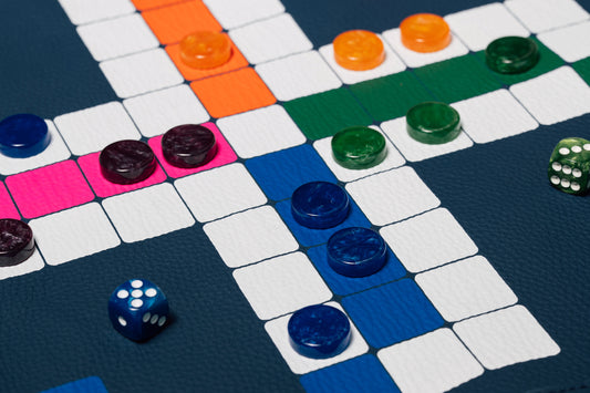 Roll Up Ludo Deep Blue (Mens Erger Je Niet)