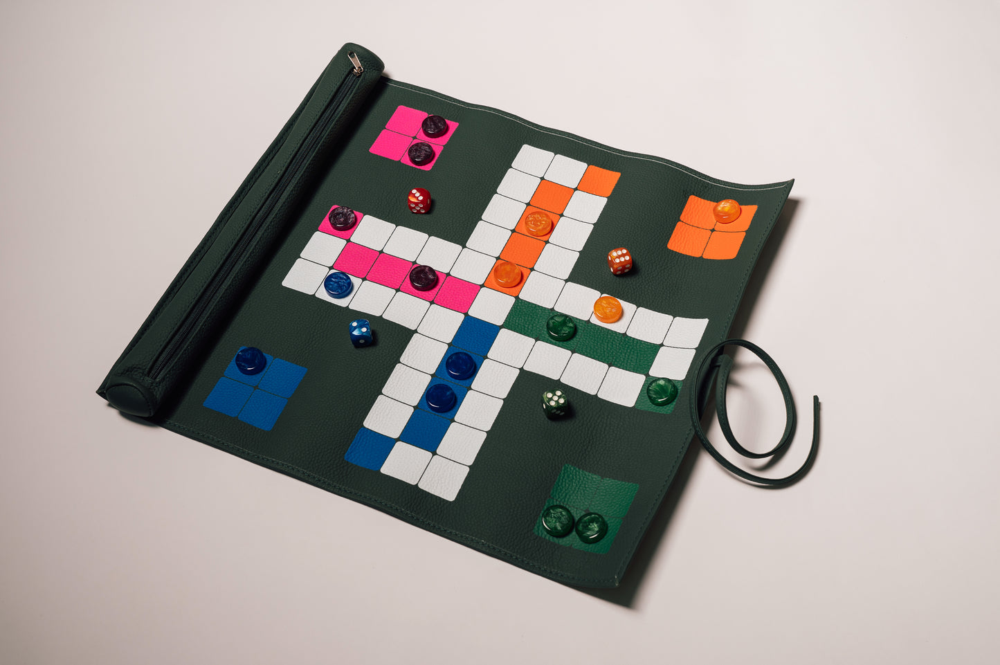 Roll Up Ludo Green (Mens Erger Je Niet) Green