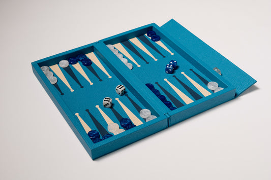 Booklet Backgammon Azure Blue