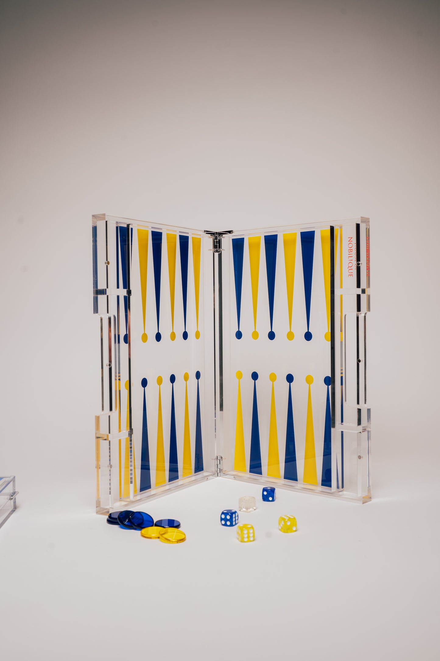 Portable Backgammon Yellow / Blue