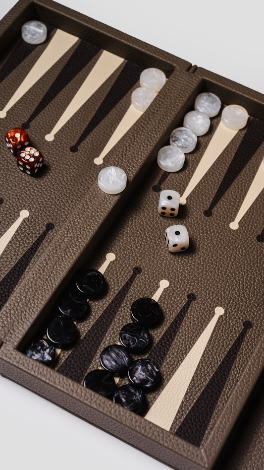 Booklet Backgammon Taupe