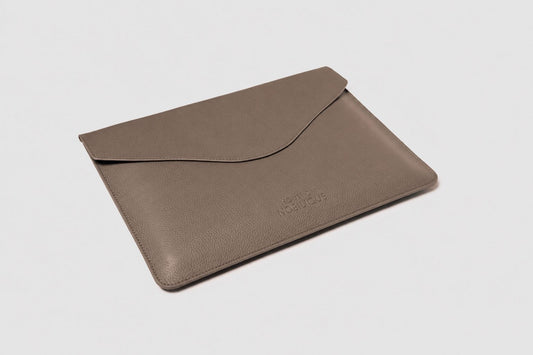 The Leather Envelope Sleeve Taupe