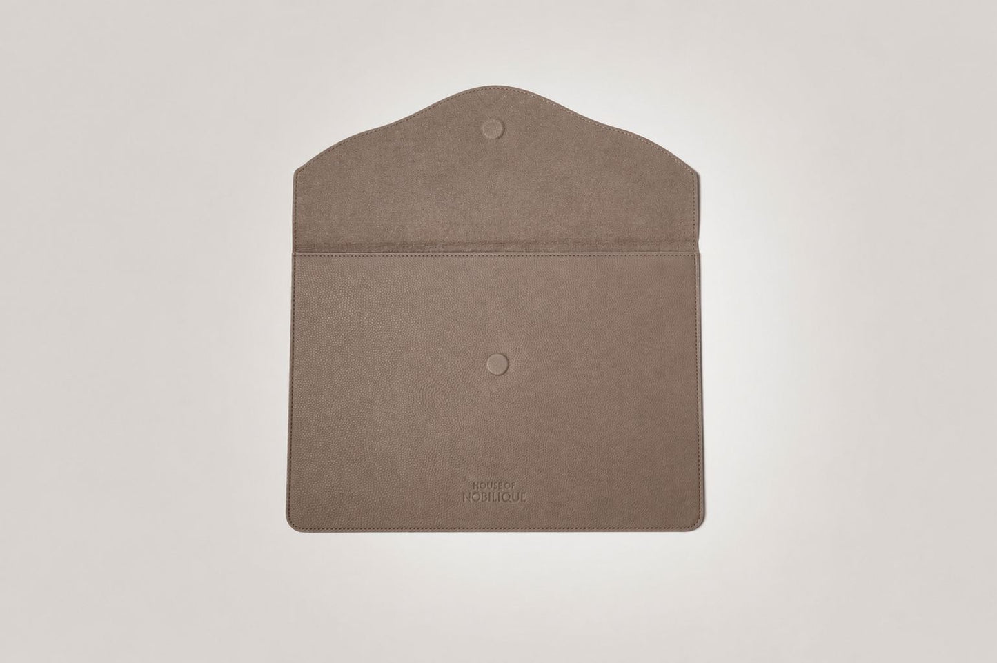 The Leather Envelope Sleeve Taupe