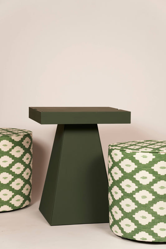 Leather Game Table Green