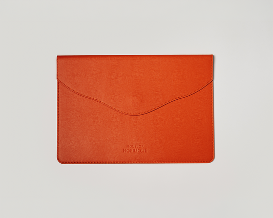 The Leather Envelope Sleeve Orange